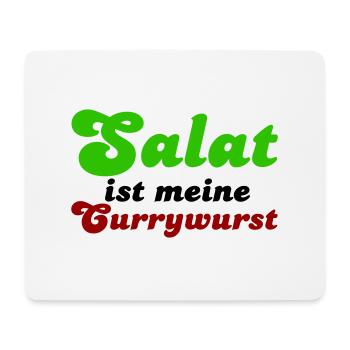 Salat ist meine Currywurst - Mousepad (Querformat) - Weiß - Vorne