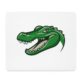 Grotschi das Krokodil - Mousepad (Querformat) - Weiß - Vorne