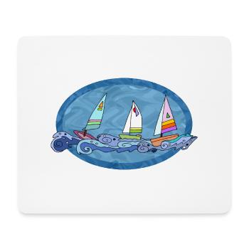 Segelboote - Mousepad (Querformat) - Weiß - Vorne