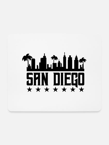 san diego - Mousepad (Querformat) - Weiß