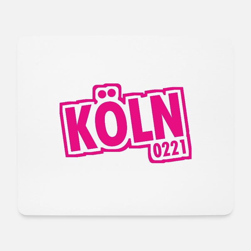 Köln - 0221 - Domstadt - Rhein - Kölner Dom - Mousepad (Querformat) - Weiß