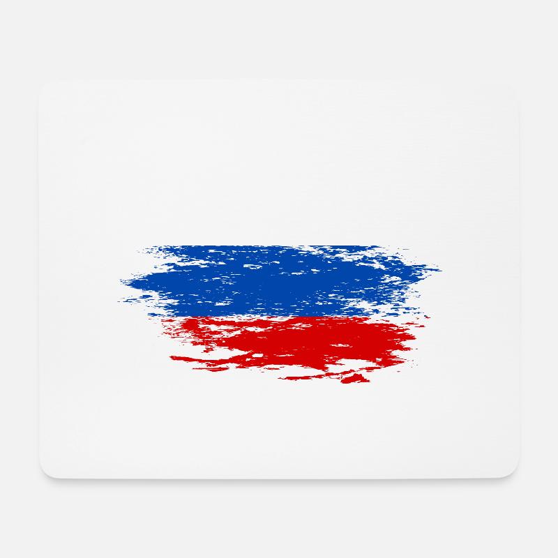 Russland Flagge used - Mousepad (Querformat) - Weiß