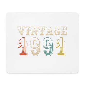 Jahrgang 1991 - 33. Geburtstag - 33 Jahre alt - Mousepad (Querformat) - Weiß - Vorne