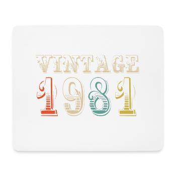 Jahrgang 1981 - 43. Geburtstag - 43 Jahre alt - Mousepad (Querformat) - Weiß - Vorne