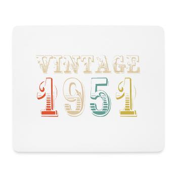 Jahrgang 1951 - 73. Geburtstag - 73 Jahre alt - Mousepad (Querformat) - Weiß - Vorne