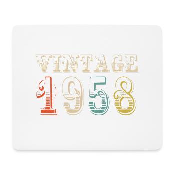 Vintage 1958 - 66th birthday - 66 years old - Mouse Pad (horizontal) - white - Front
