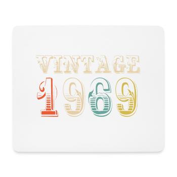 Vintage 1969- 55 th birthday - 55 ans - Tapis de souris (format paysage) - blanc - Devant