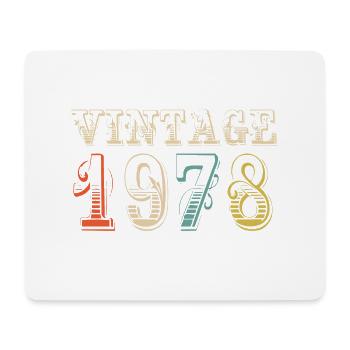 Jahrgang 1978 - 46. Geburtstag - 46 Jahre alt - Mousepad (Querformat) - Weiß - Vorne
