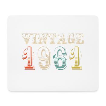Jahrgang 1961 - 63. Geburtstag - 63 Jahre alt - Mousepad (Querformat) - Weiß - Vorne