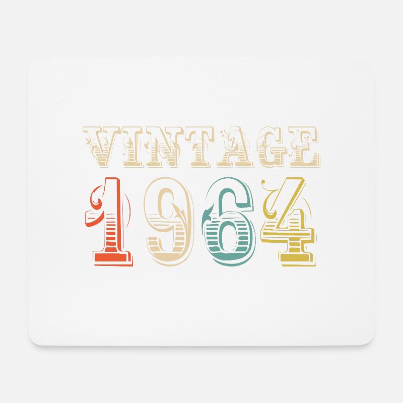 Jahrgang 1964 - 60. Geburtstag - 60 Jahre - Mousepad (Querformat) - Weiß