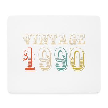 Vintage 1990- 34th birthday - 34 years old - Mouse Pad (horizontal) - white - Front