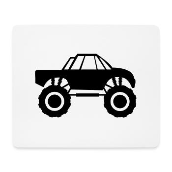 monster truck - Mouse Pad (horizontal) - white - Front