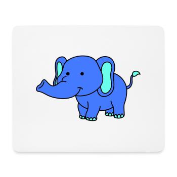 éléphant - Tapis de souris (format paysage) - blanc - Devant