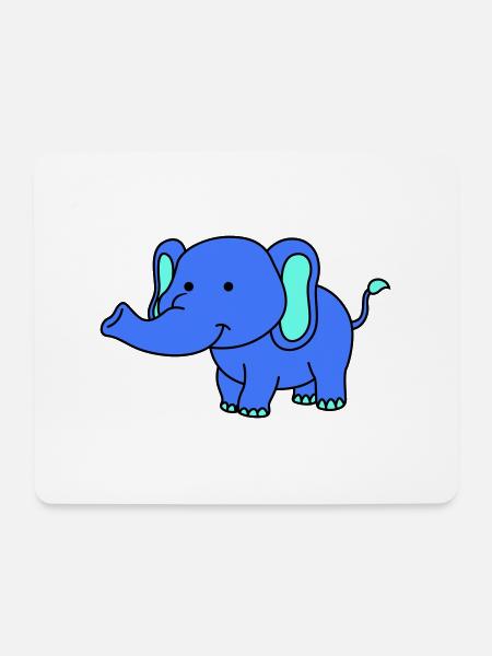 elefant - Mousepad (Querformat) - Weiß