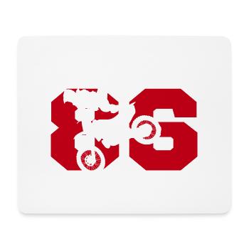 Moto 86 biker - Mouse Pad (horizontal) - white - Front