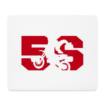 Moto 56 motard - Tapis de souris (format paysage) - blanc - Devant