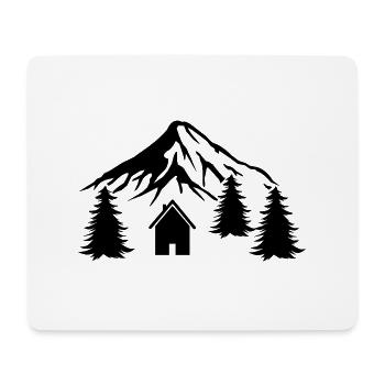 Cabin Berge - Mouse Pad (horizontal) - white - Front