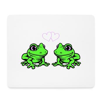 Frog Comic Love - Mouse Pad (horizontal) - white - Front