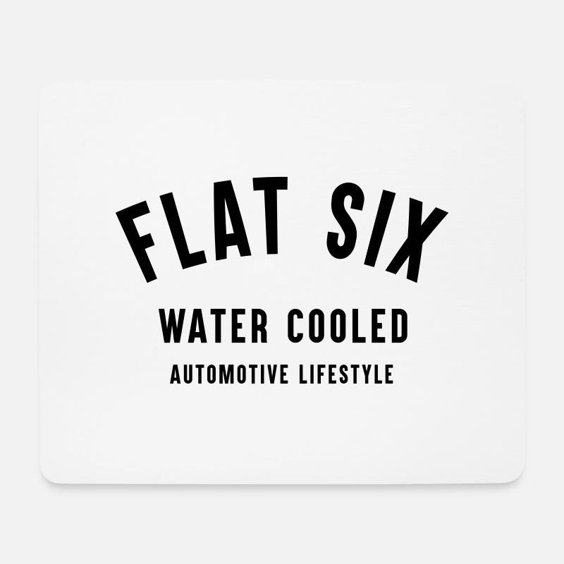 flatsix watercooled - Mousepad (Querformat) - Weiß