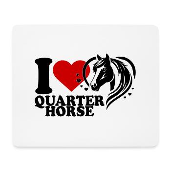 I love Pferd Quarter Horse - Mouse Pad (horizontal) - white - Front