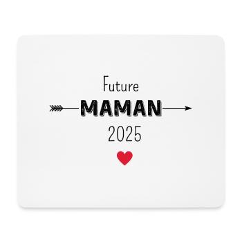 Werdende Mama 2025 - Mousepad (Querformat) - Weiß - Vorne