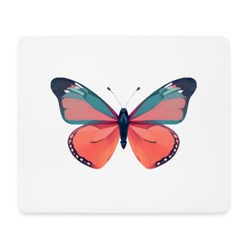 Vibrant Butterfly with Orange Wings - Mouse Pad (horizontal) - white - Front