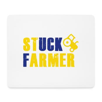 STUCK FARMER YELLOW BLUE - Mouse Pad (horizontal) - white - Front