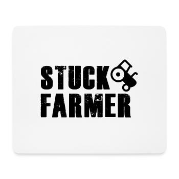 STUCK FARMER BLACK - Mouse Pad (horizontal) - white - Front