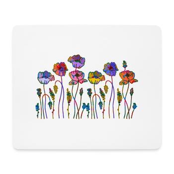 Blumen - Mousepad (Querformat) - Weiß - Vorne
