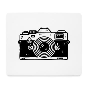 appareil photo photographe appareil photo - Tapis de souris (format paysage) - blanc - Devant