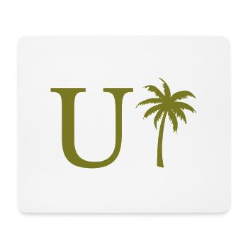 Lettre u vert Palm - Tapis de souris (format paysage) - blanc - Devant