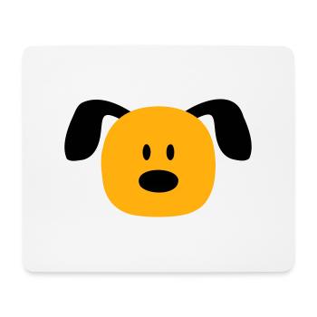 Hund Gesicht Kleines Glückliches Haustier Kopf Süß - Mousepad (Querformat) - Weiß - Vorne