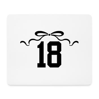 Numéro 18 noeud - 18e anniversaire - Tapis de souris (format paysage) - blanc - Devant