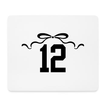 Nummer 12 Knoten - 12. Jahrestag - Mousepad (Querformat) - Weiß - Vorne