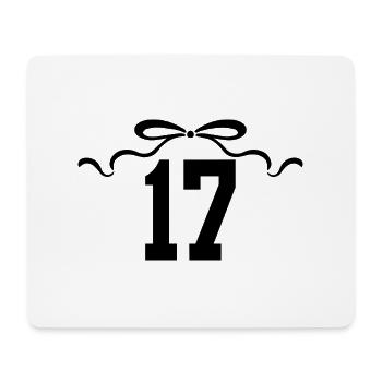 Numéro 17 noeud - 17e anniversaire - Tapis de souris (format paysage) - blanc - Devant