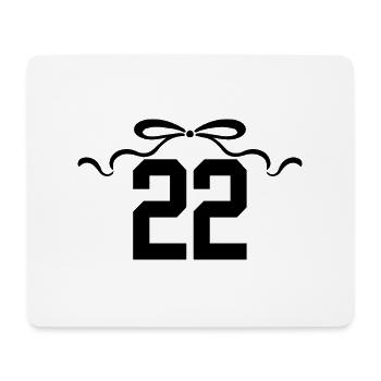 Numéro 22 noeud - 22e anniversaire - Tapis de souris (format paysage) - blanc - Devant