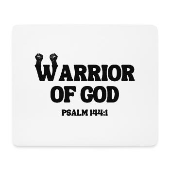 Warrior of God – Psalm 144:1 - Mouse Pad (horizontal) - white - Front