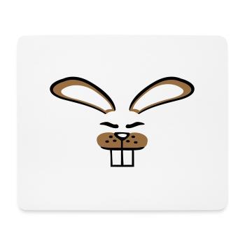 Hase Kaninchen Häschen Cartoon Kleintier niedlich - Mousepad (Querformat) - Weiß - Vorne