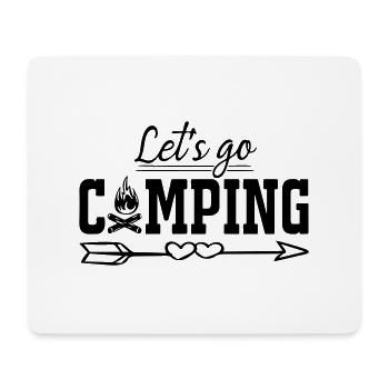 Lass uns campen gehen - Mousepad (Querformat) - Weiß - Vorne