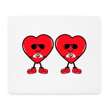 herz comic 2 - Mousepad (Querformat) - Weiß - Vorne