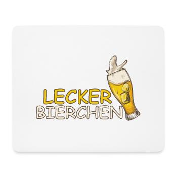 lecker bierchen - Mousepad (Querformat) - Weiß - Vorne