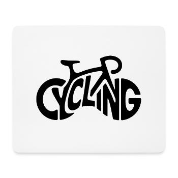 Radfahren - Cool Bike Logo - Mousepad (Querformat) - Weiß - Vorne