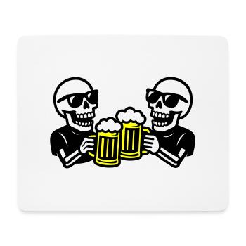Skelett Party Bier Team - Mousepad (Querformat) - Weiß - Vorne