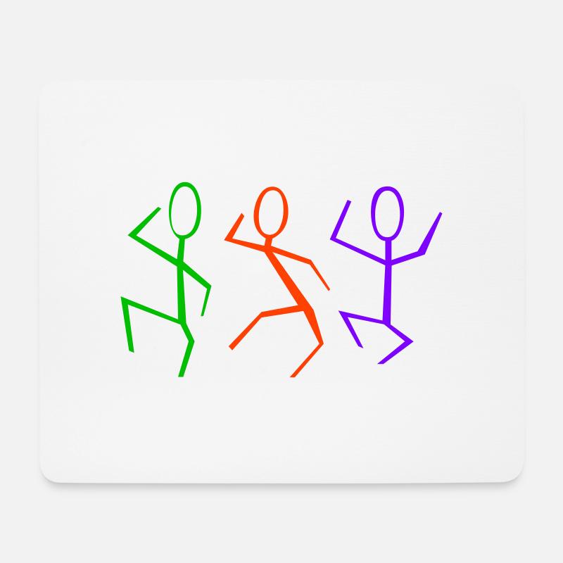 3 Tänzer - Mousepad (Querformat) - Weiß