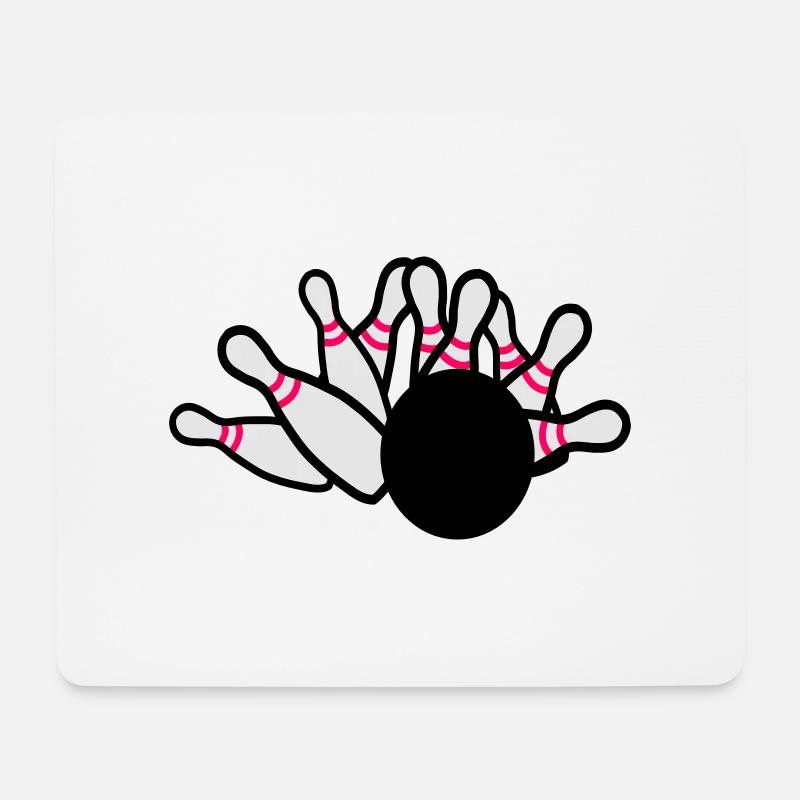 Kegeln - Mousepad (Querformat) - Weiß