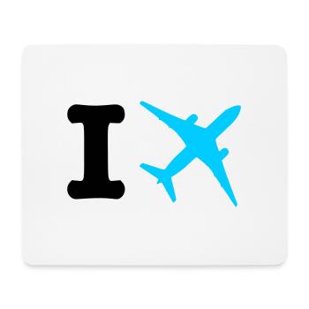I travel - fliegen - reisen - Mousepad (Querformat) - Weiß - Vorne