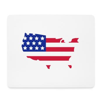 Stars and Stripes of USA, United States of America - Tapis de souris (format paysage) - blanc - Devant