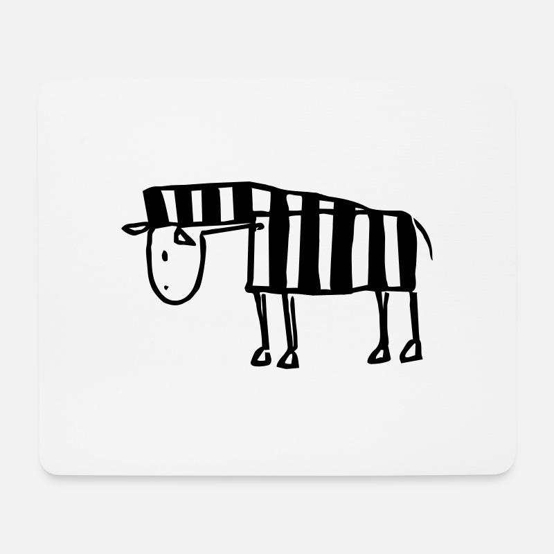 Zebraline - Mousepad (Querformat) - Weiß