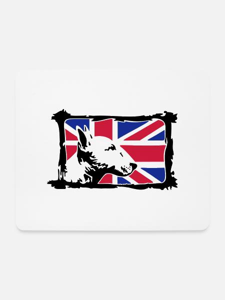 Bullterrier - Mouse Pad (horizontal) - white
