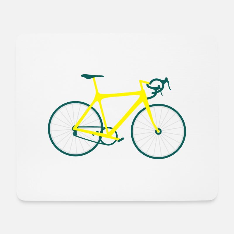Rennrad Bicycle T-Shirt - Mousepad (Querformat) - Weiß